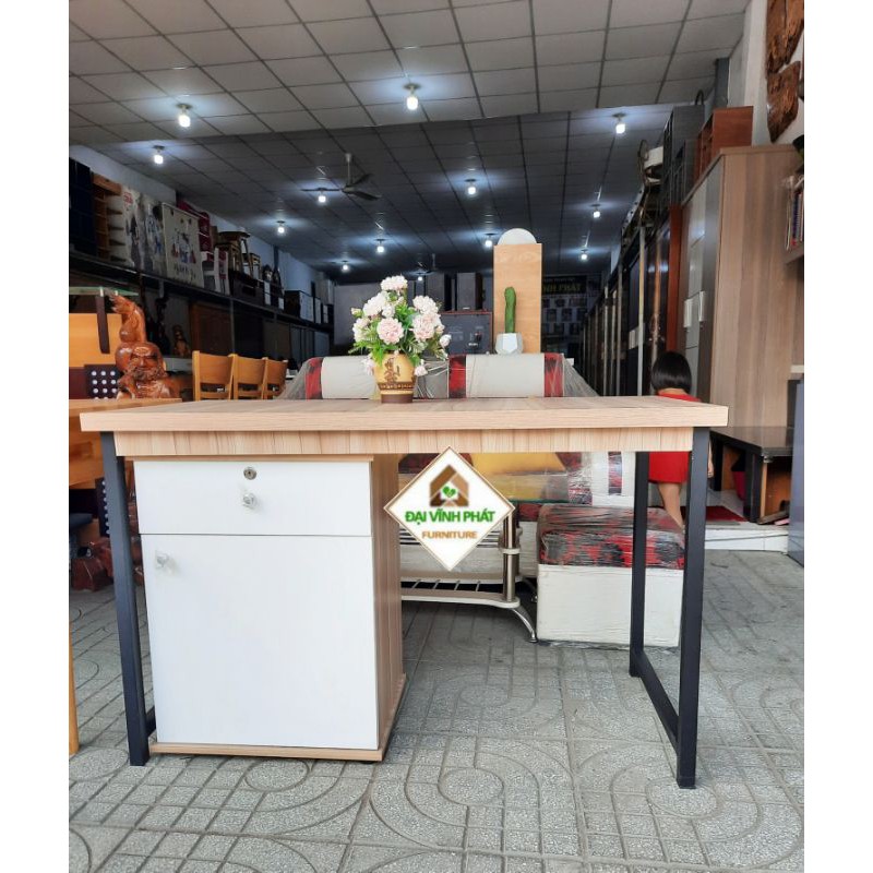 BỘ BÀN LÀM VIỆC GỖ MDF ( trọn bộ gồm tủ hồ sơ và bàn)