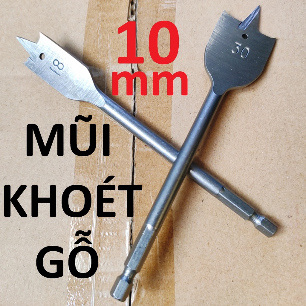 Mũi khoan khoét gỗ đuôi cá chuyên dụng 10mm