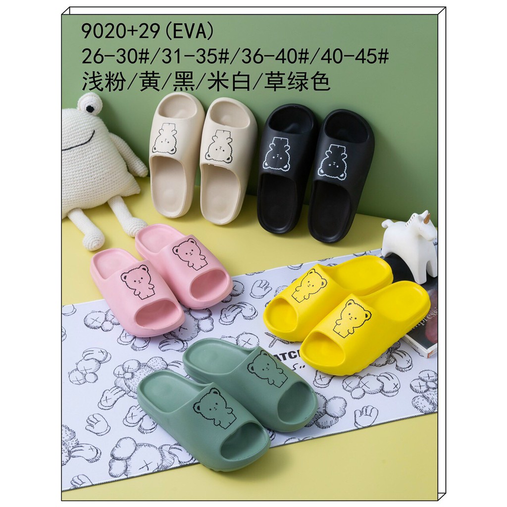 Dép Bánh mì Ulzang unisex hình gấu kute 2021