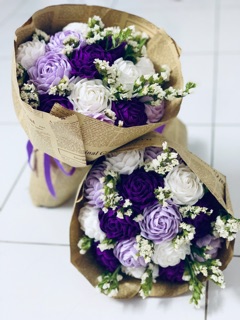 Hoa giấy nhún handmade