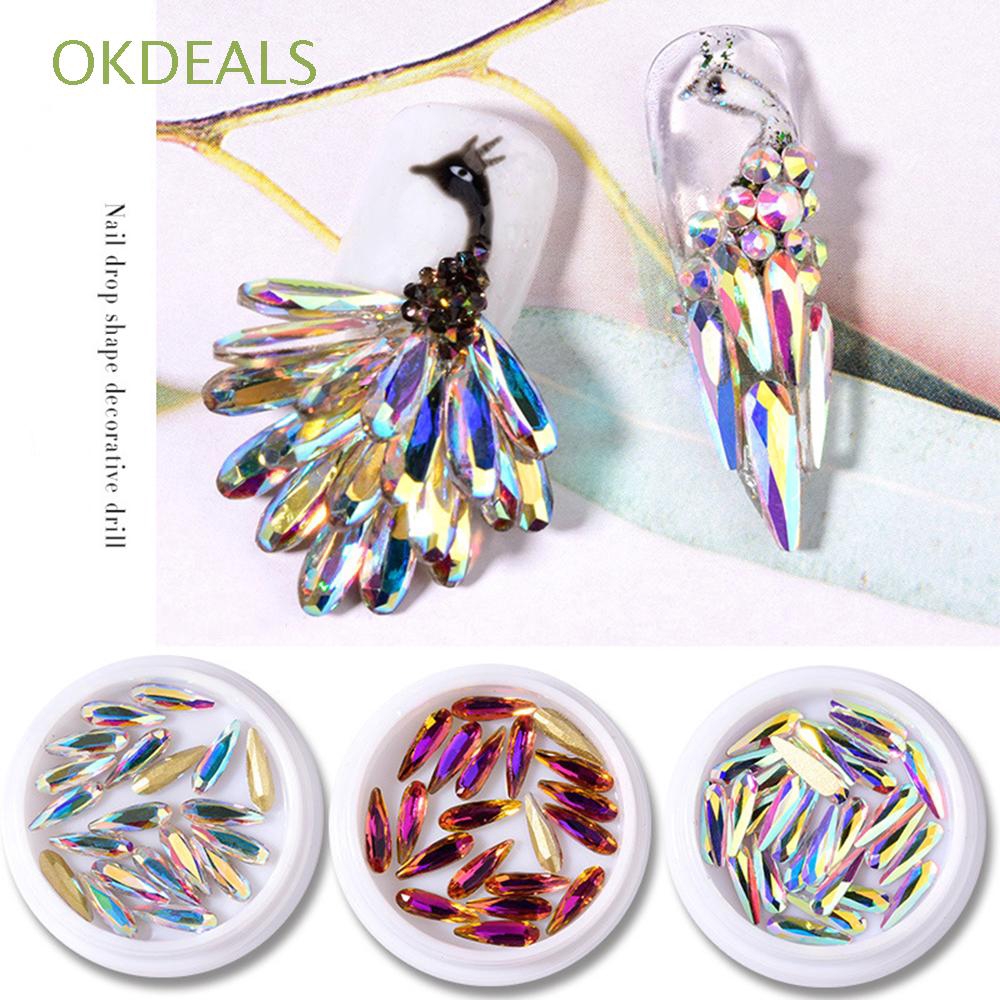 [Hàng mới về] Đá đính móng tay 3d phong cách nghệ thuật