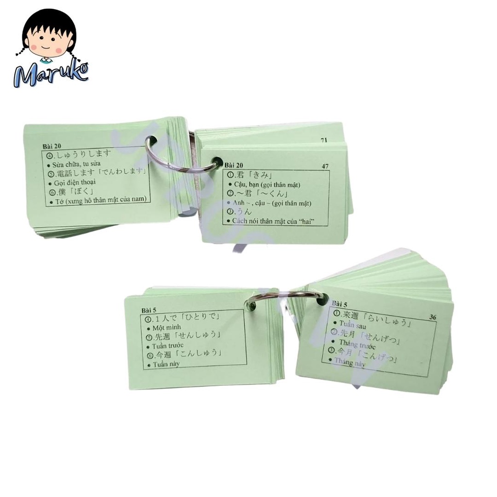 Thẻ Học Từ Vựng Tiếng Nhật N5 Tái Bản Mới Nhất - Flashcard Từ Vựng N5