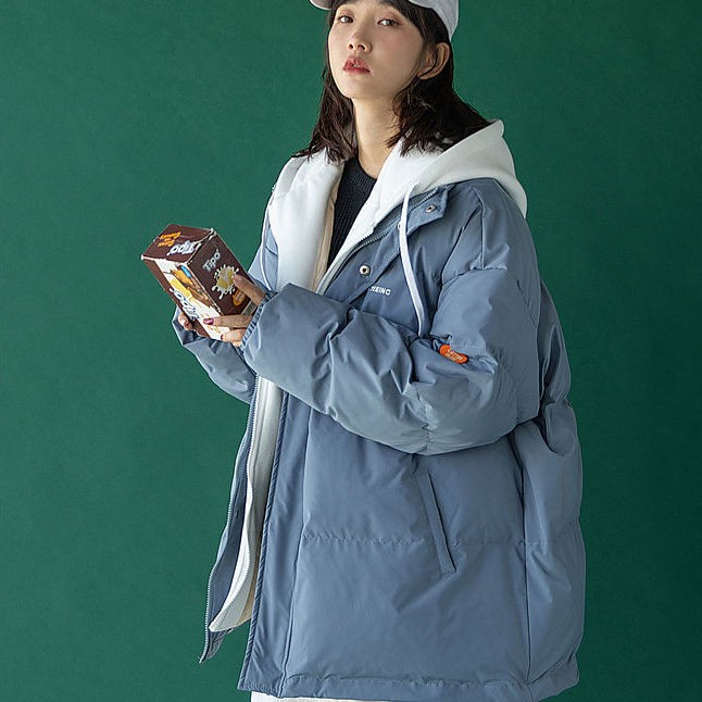 Áo Phao Dáng Rộng Giả Hai Lớp Thời Trang Phong Cách Hàn Quốc Cho Nữ | BigBuy360 - bigbuy360.vn