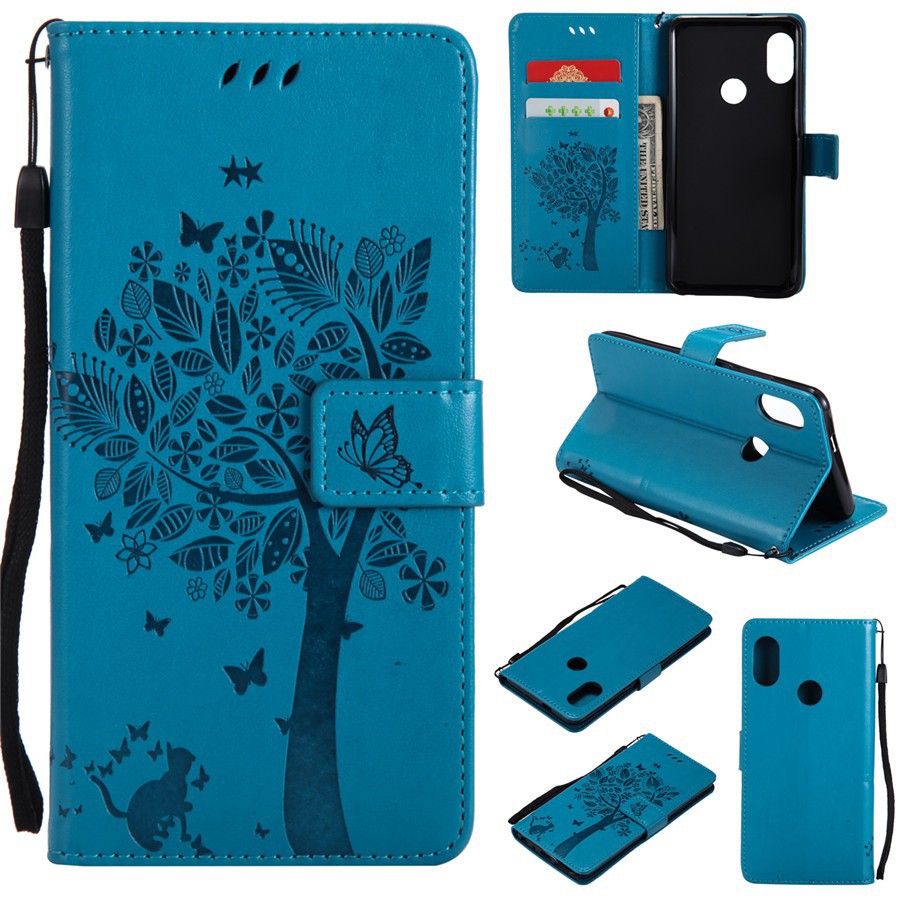 Xiaomi Redmi Note 5 Pro CatTree Leather cover Flip holster shell Phone case