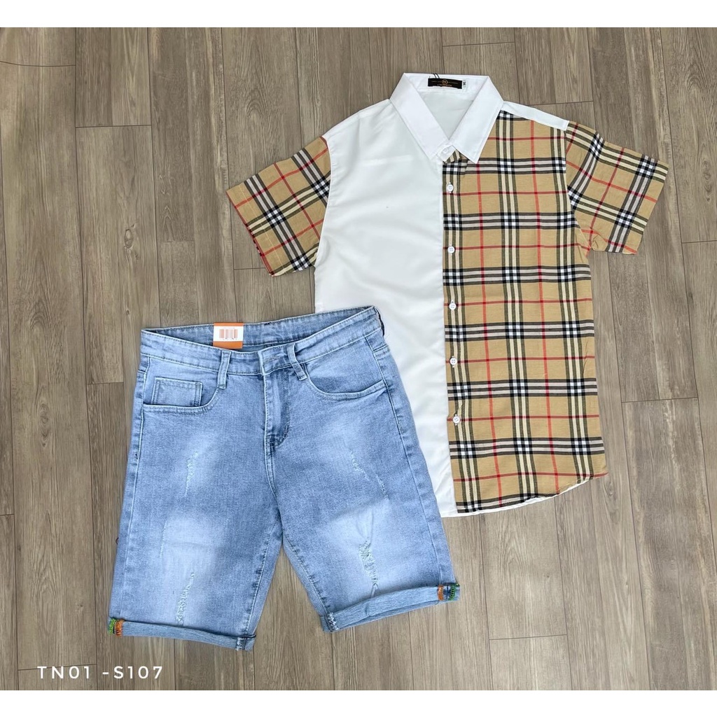 Quần bò jean nam ngắn xanh rách nhẹ nhiều mẫu chất bo giãn vải mềm cao cấp KAYSTORE6