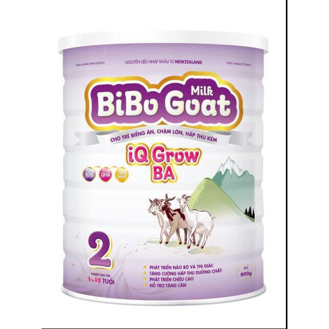 SỮA BIBO GOAT MILK IQ GROW BA ( Sữa Dê dành cho trẻ từ 1-10 tuổi)