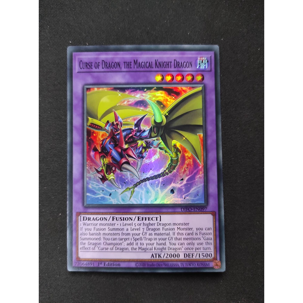 (YGO-TCG)1 lá thẻ bài Curse of Dragon, the Magical Knight Dragon - DIFO-EN097 - Super Rare