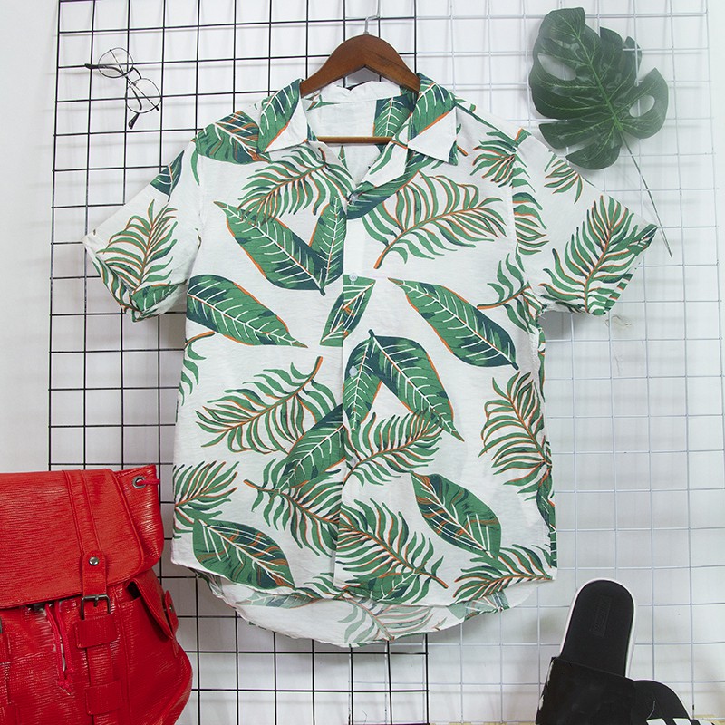 [Mã FAMAYMA2 giảm 10K đơn 50K] Áo Đũi Sơ Mi Lụa SUTOMAN Có Cổ Mềm Mịn Mặc Nhóm Đi Biển LINEN Hoa Lá AD50 | BigBuy360 - bigbuy360.vn