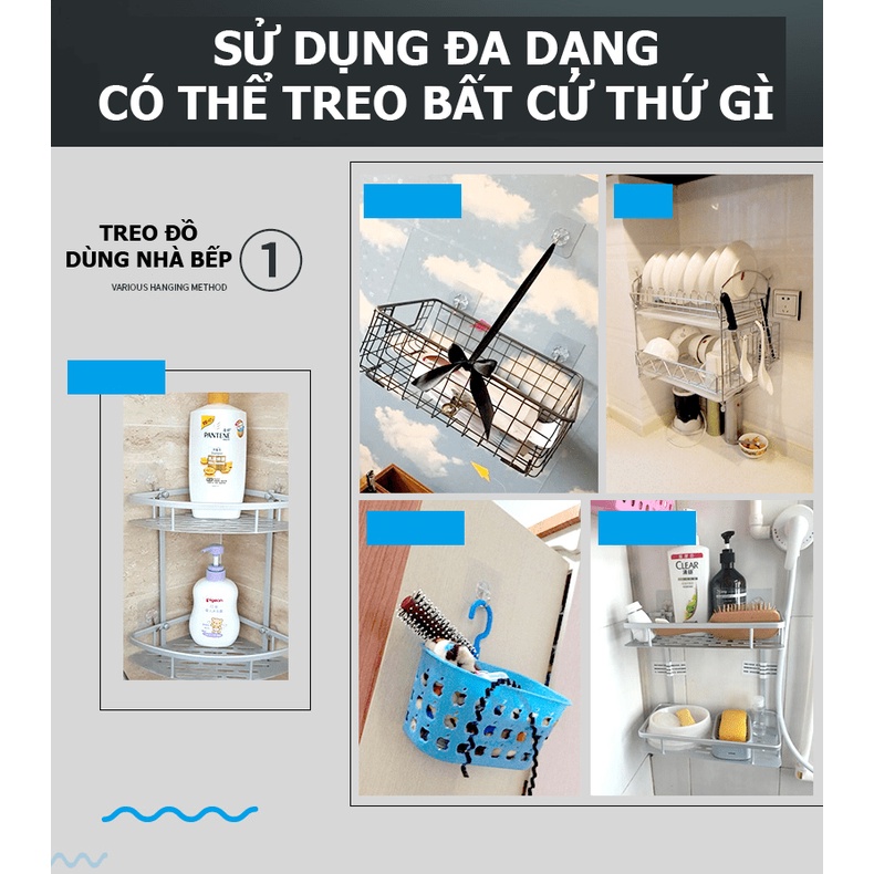 Móc dán tường trong suốt chống thấm nước siêu dính đa chức năng MDT00003