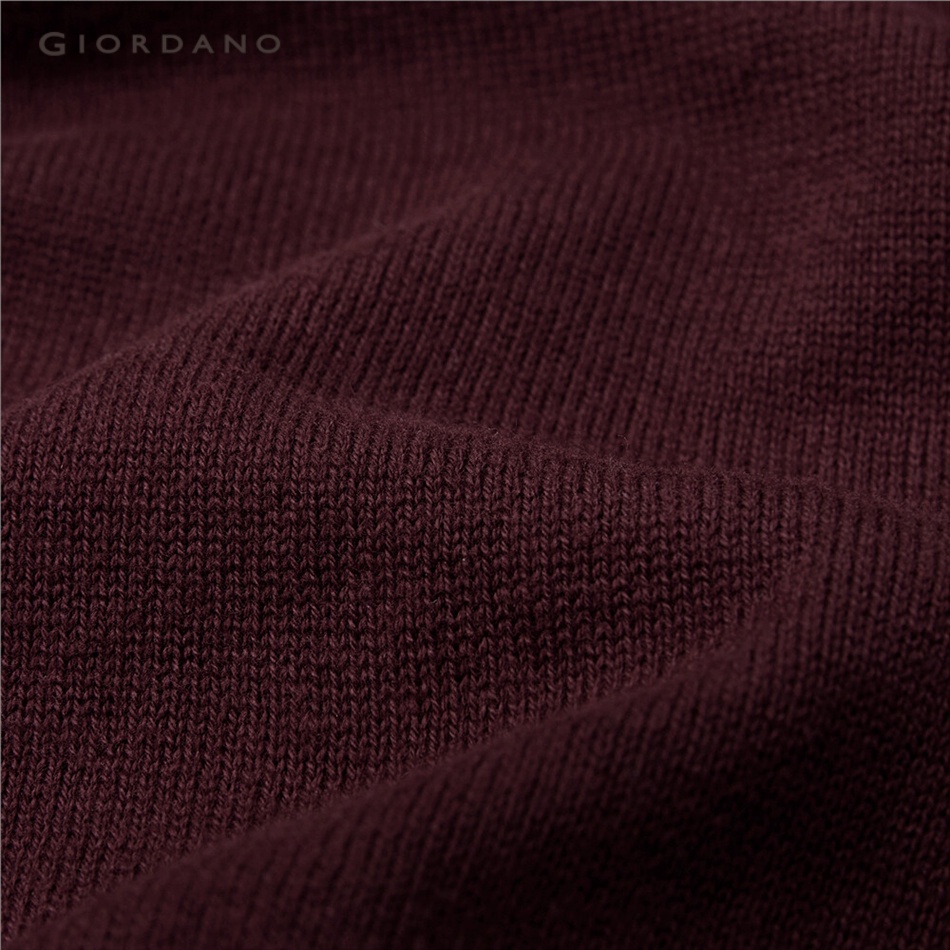 Áo thun polo Giordano 18051605 dệt kim dài tay màu trơn | BigBuy360 - bigbuy360.vn