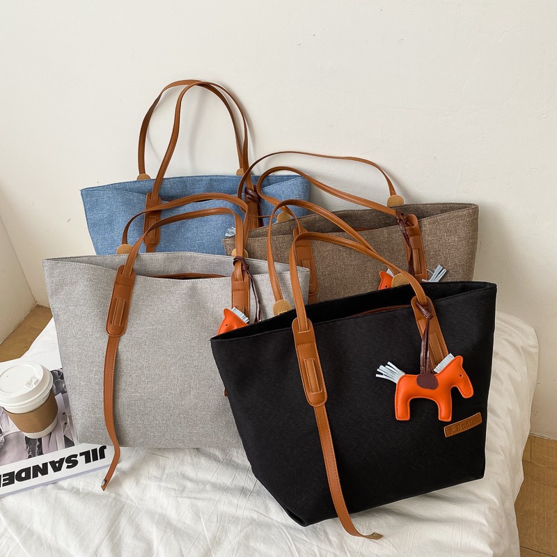 Túi đeo vai IELGY sức chứa lớn thiết kế đơn giản thời trang phong cách Hàn Quốc