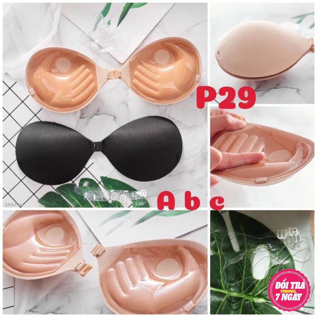 Áo dán nâng ngực cài trước siêu nâng ngực siêu dính, Áo bra dán Ngực Silicon bàn tay hở lưng 0127