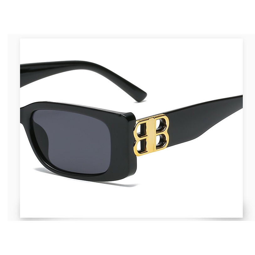 Kính Mát Gọng Nhựa Hình Chữ Nhật Phong Cách Retro Thời Trang Cho Nam Nữ