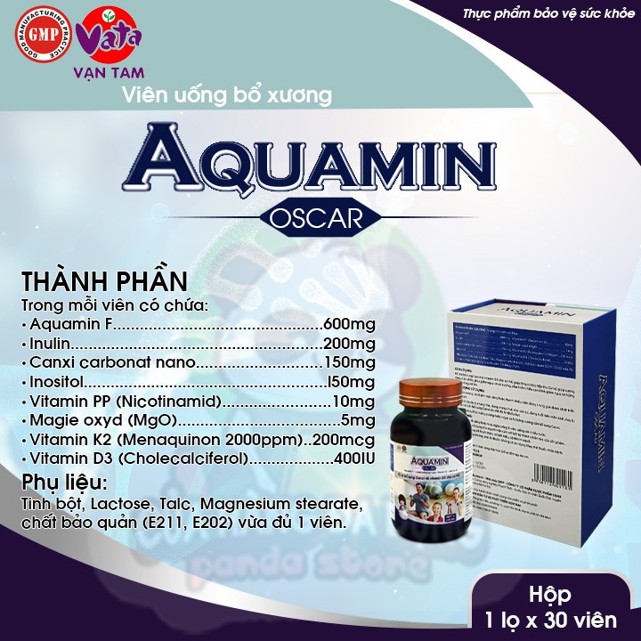 Viên uống bổ sung canxi Aquamin Oscar giúp xương chắc khỏe chống còi xương loãng xương và hỗ trợ tăng chiều cao cho trẻ