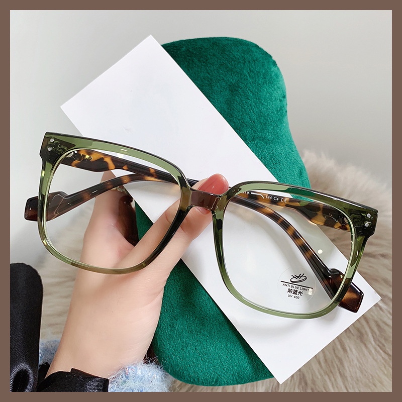 Phiên bản Hàn Quốc của phụ nữ thời trang kính chống ánh sáng xanh retro khung lớn máy tính máy tính kính điện thoại di động kính chống bức xạ