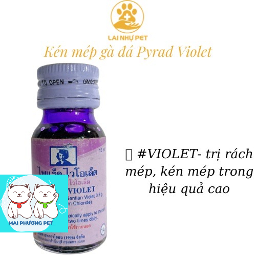 ￼HN- bôi mép gà chọi, Mép trong Violet cho chiến kê, dạng bôi 15ml/lọ- MADE IN THAiland