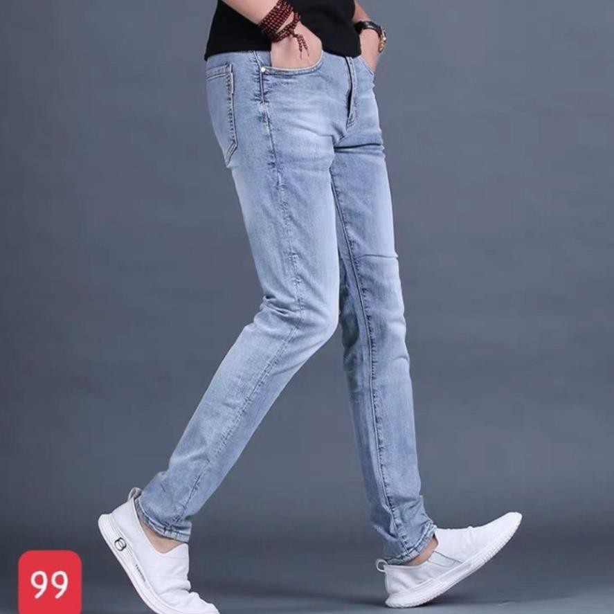 Quần Jean Nam Chất Bò Cao Cấp AD99JM Xanh Sáng Trẻ Trung Thời Trang