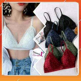 Áo Bra hai dây ren hoa cúc nhí Áo lót hai dây có mút mỏng xinh