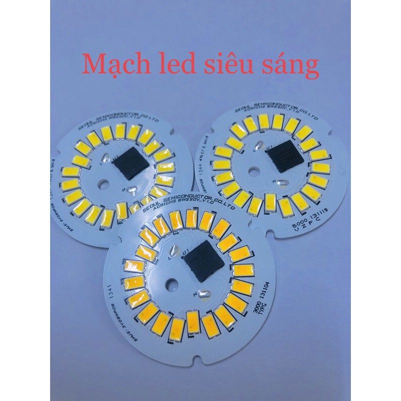 Vỉ mạch đèn led 8W 220v, Siêu sáng nhập khẩu Hàn Quốc