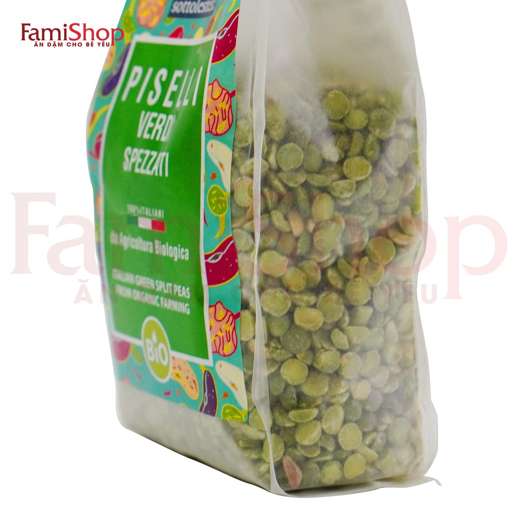 FamiShop Đậu hà lan hữu cơ đã tách hạt Sottolestelle 400g