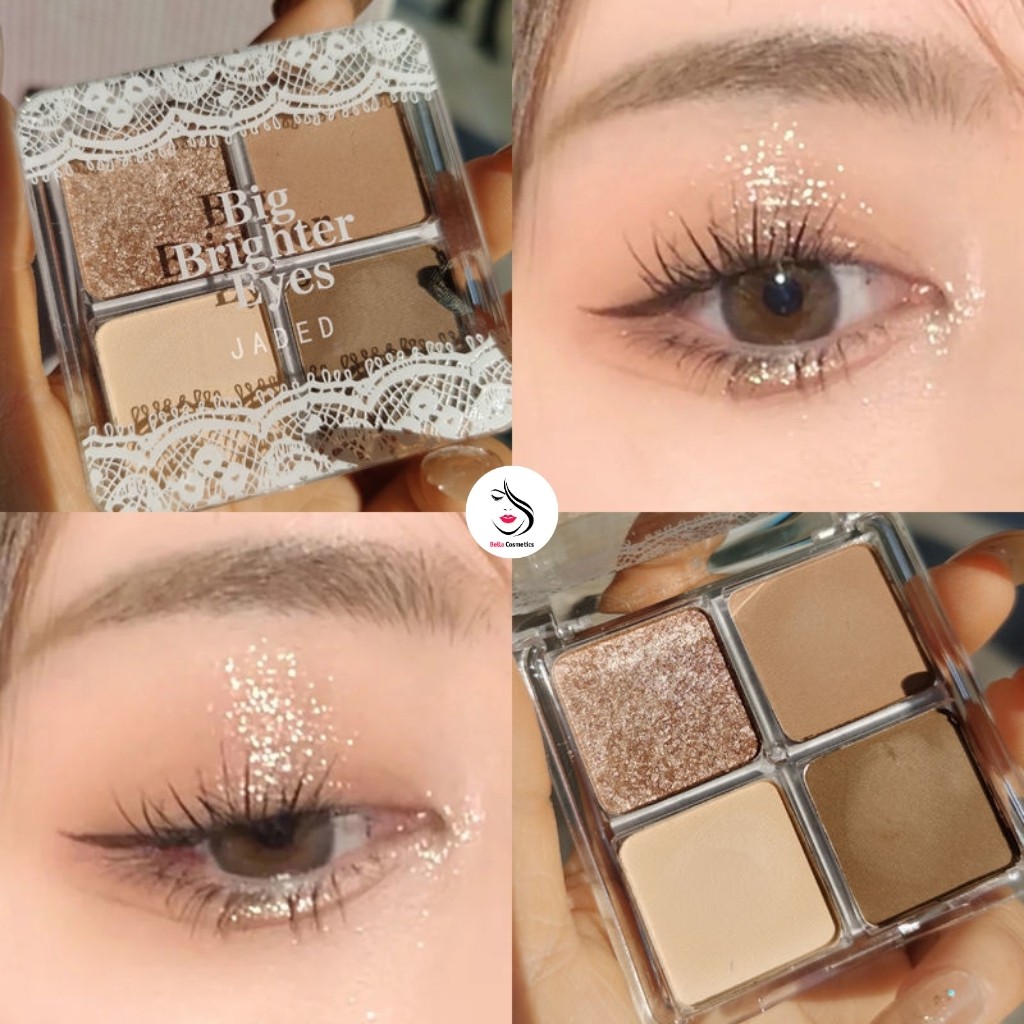 Phấn mắt DIKALU big brighter eyes 4 ô màu vintage - bảng phấn mắt JINT