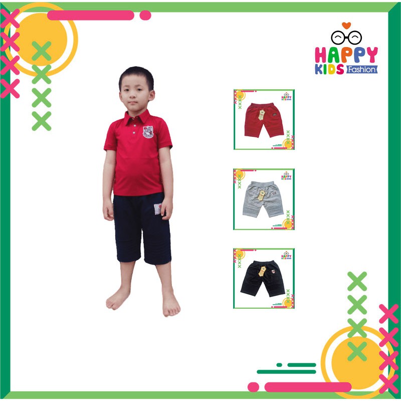 Quần Lửng Bé Trai Vải Thun Da Cá Cao Cấp Kiểu Dáng Hàn Quốc - Happy Kids [ Made In Viet Nam - Giá Gốc ]