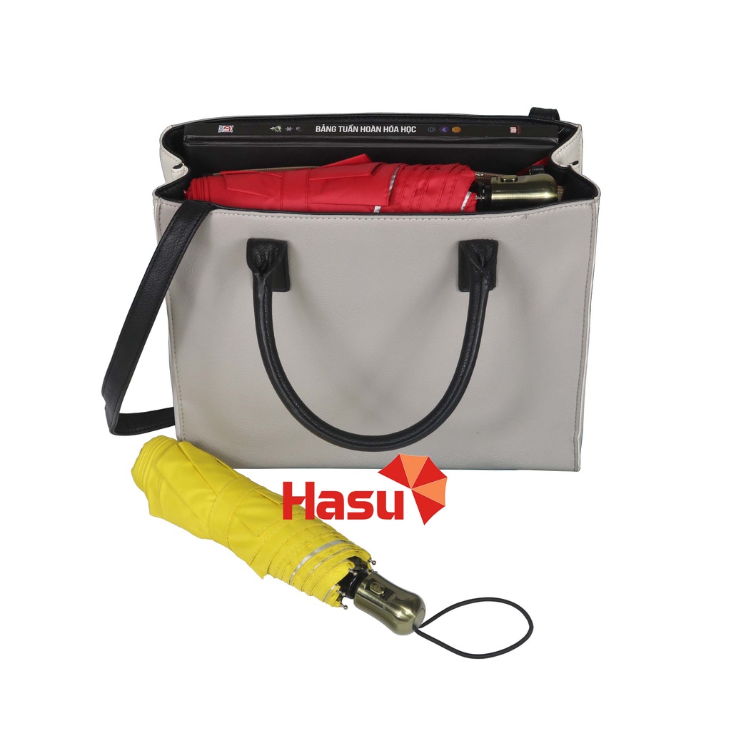 Ô dù che nắng mưa tự động gấp mở 2 chiều Bỏ túi Siêu nhẹ 240g Hasu