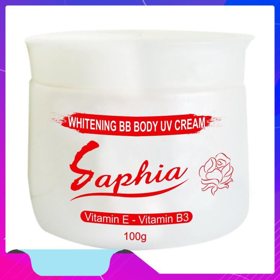 Kem dưỡng trắng và trang điểm da toàn thân 100gr - Saphia Whitening BB Body Cream - jashop91