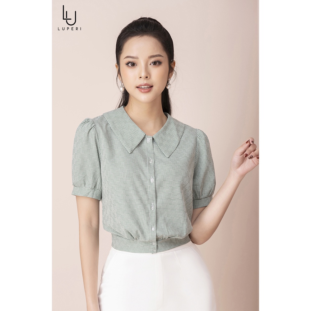 Áo Sơ Mi Kẻ Hàn Bo Gấu Luperi LFSM1217