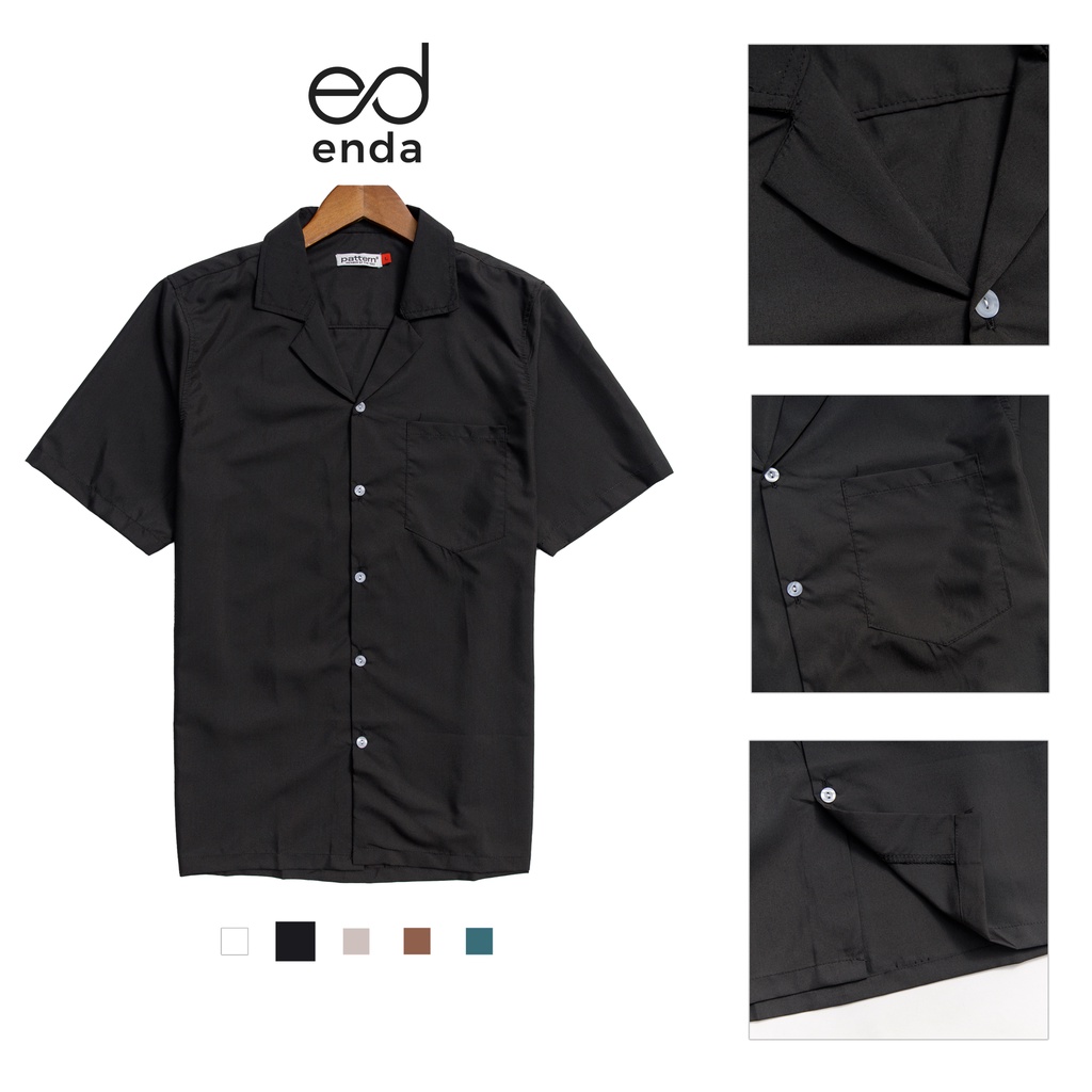 Áo sơ mi nam cộc tay ENDA STORE 5 màu trơn