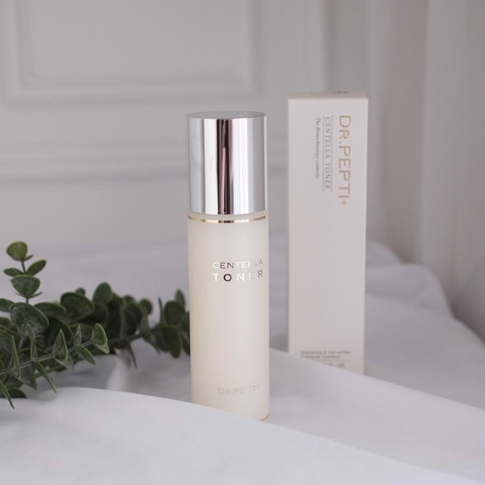 Nước hoa hồng Centella Asiatica Dr.Pepti+ 180ml làm da căng bóng