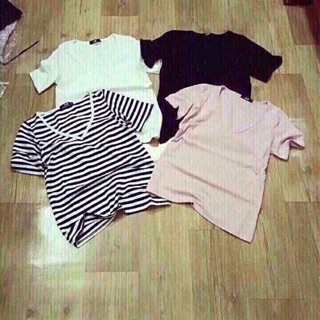 Áo phông cổ tim chất đẹp