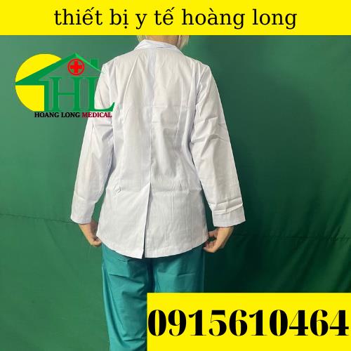 Áo Blouse  Y Tá Nam/Nữ Dài Tay Dáng Ngắn