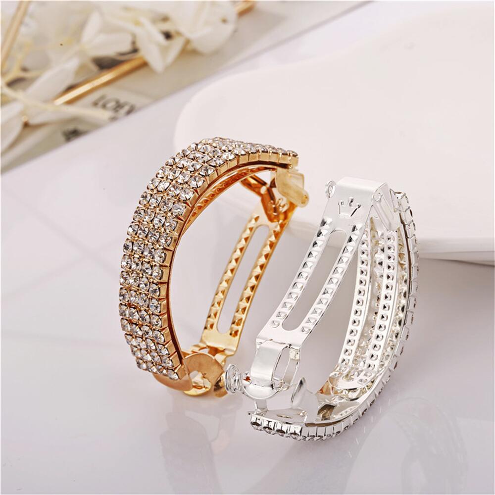 Kẹp Tóc Đính Đá Kim Cương Thời Trang Tinh Tế Sang Trọng Cho Nữ