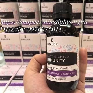 Siro Tăng Đề Kháng Brauer Immunity 100ml của Úc