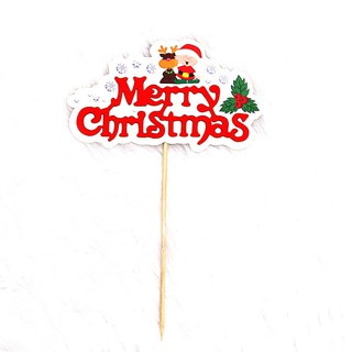🔰Set cắm giấy Merry Christmas trang trí bánh nhiều mẫu giao ngẫu nhiên🔰
