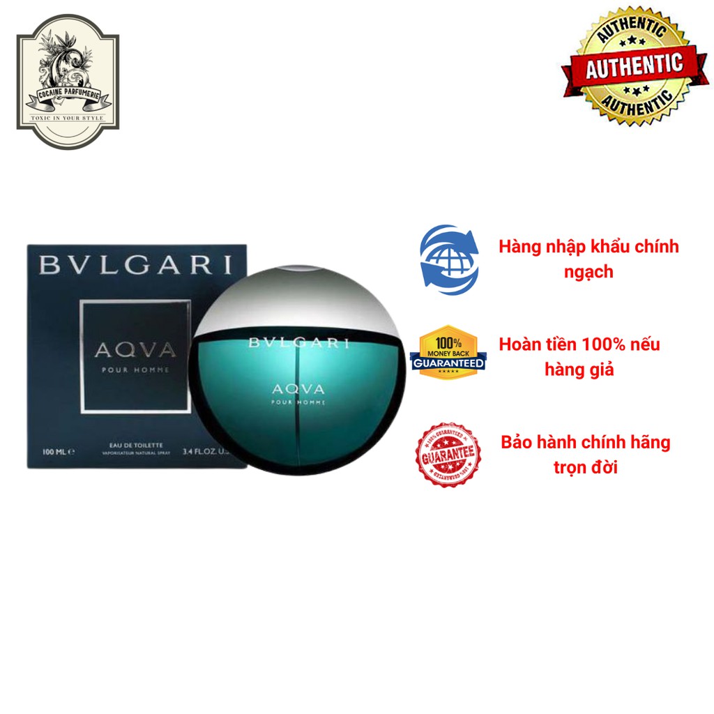 [Nhập Khẩu Chính Ngạch] Nước Hoa Nam Chính Hãng BVLGARI Aqva Pour Homme 30ml, 50ml, 100ml, 150ml