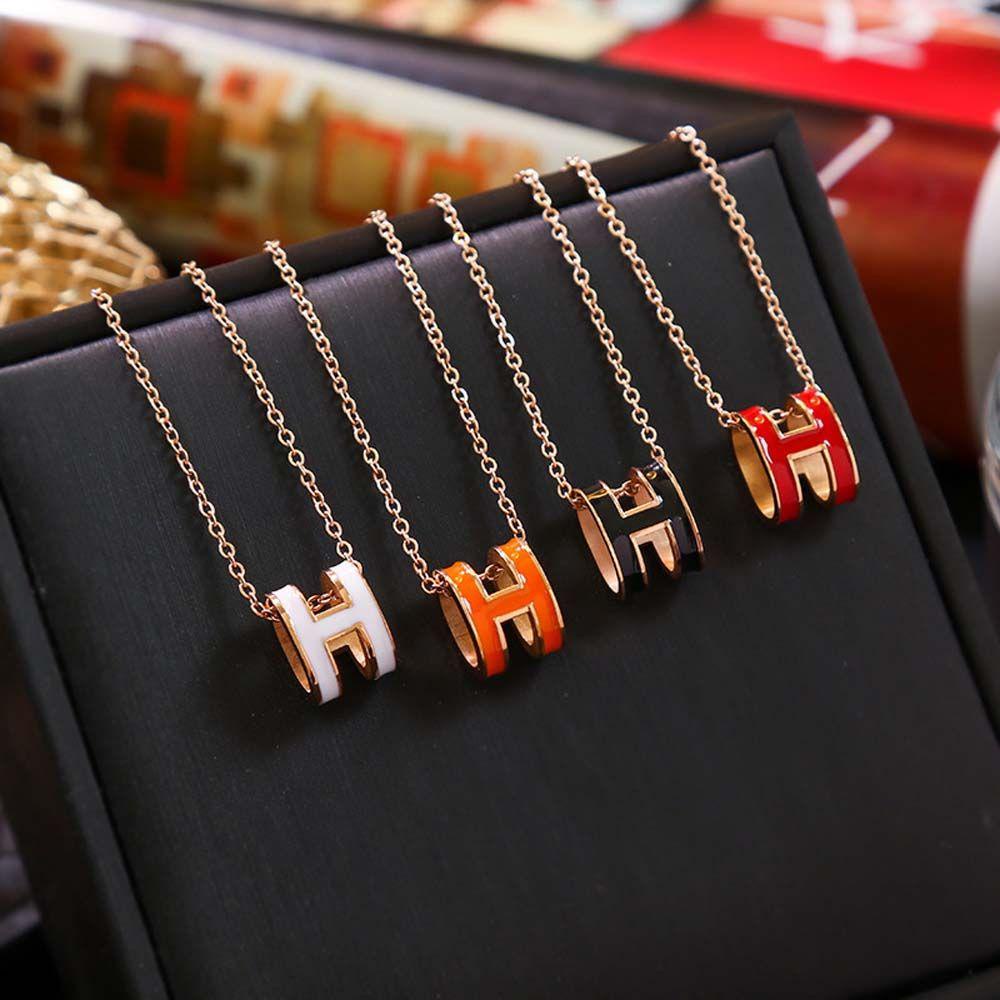 AROMA Vòng Cổ Choker Mặt Chữ H Làm Quà Tặng Cho Bạn Gái