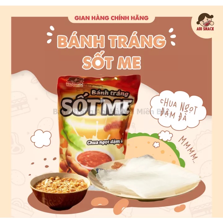 BÁNH TRÁNG ME ABI ĐƠN HÀNG 5 BỊCH BẤT KỲ TẶNG 1 MÓC KHOÁ CUTE