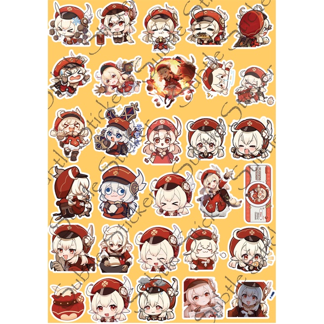 - Set 10/15/30 Sticker Klee hình dán chibi game genshin trang trí mũ bảo hiểm, vali..siêu đẹp
