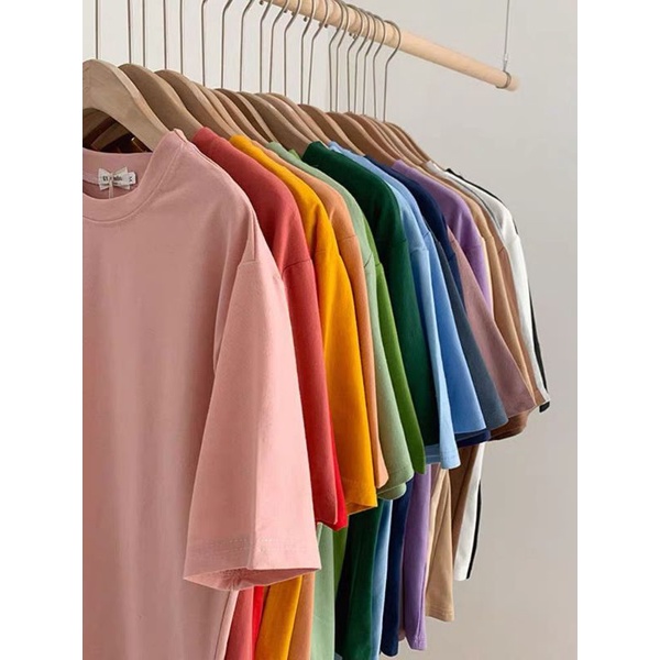 Áo thun trơn tay lỡ form rộng unisex | BigBuy360 - bigbuy360.vn