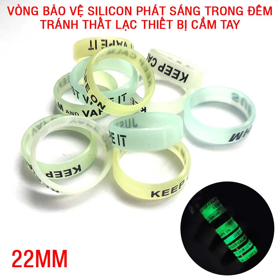 Vòng silicon bảo vệ phát sáng trong đêm ø22mm Có Clip Thực Tế Sản Phẩm