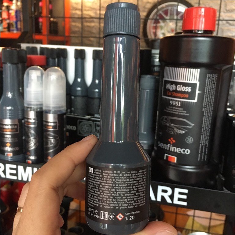 Senfineco 9928 - Phụ gia Nano phục hồi động cơ Senfineco Motorbike Mos2 Engine Oil Treatment 60ml Tặng lọc nhớt