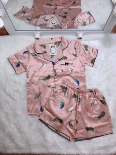 Bộ pizama lụa cộc
