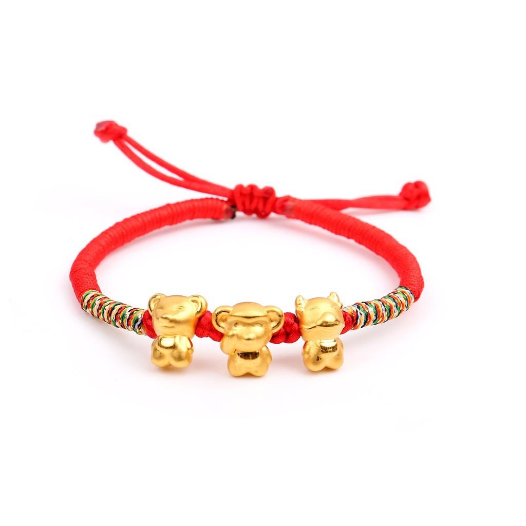 Vòng tay bộ con giáp tam hợp Thân-Tý-Thìn - Miễn phí tết dây vải - Ancarat
