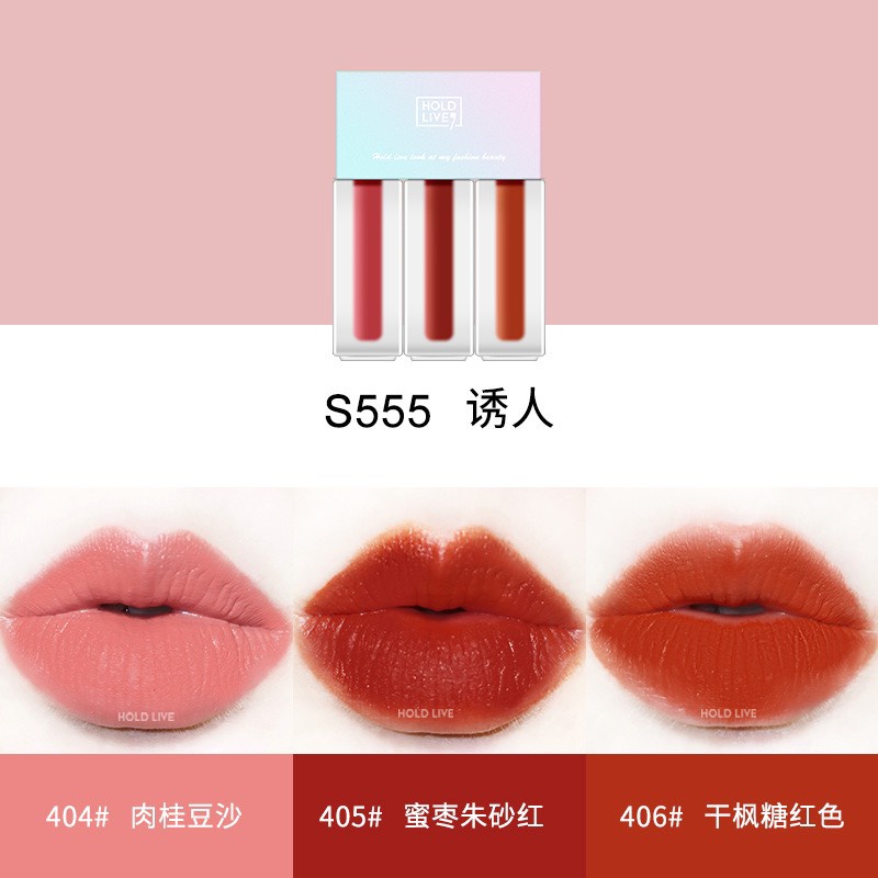 HỘP 3 CÂY SON KEM HOLDLIVE MỚI