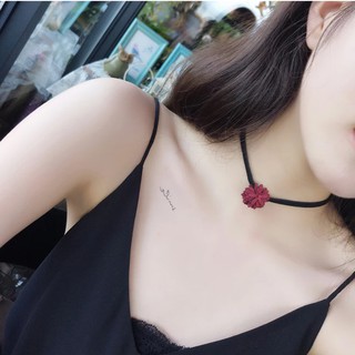 Vòng Cổ Choker Hoa Đỏ