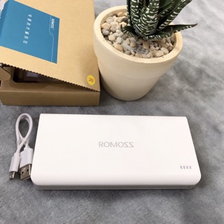 PIN DỰ PHÒNG ROMOSS 20.000mAh - TRẮNG