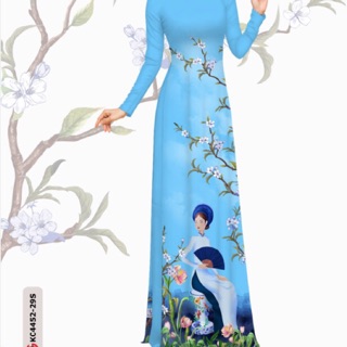 Bộ vải in hình cô gái