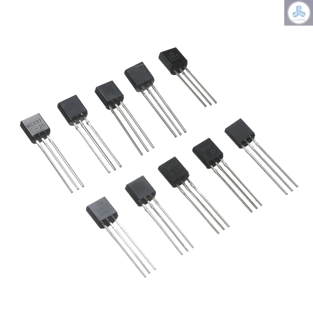 Transistor Assortment Kit 200-Piece NPN PNP Power Transistors BC337 BC327 2N2222 2N2907 2N3904 2N3906 S8050 S8550 A1015 C1815 Transistors for DIY Electronic Projects